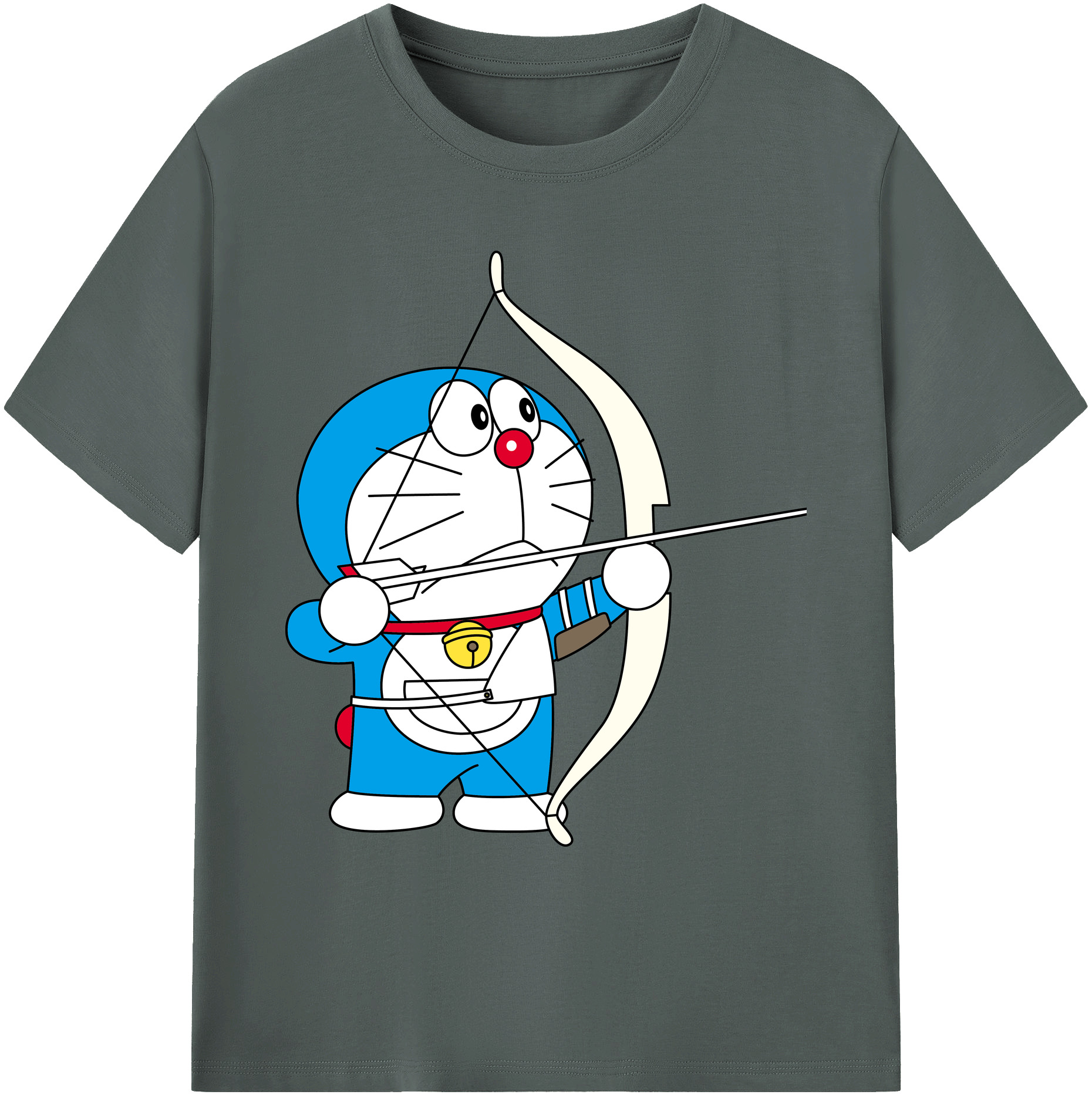 （画像用） ドラえもん Doraemon 綿100％ メンズ半袖Tシャツ｜肌触りやわらか＆通気性